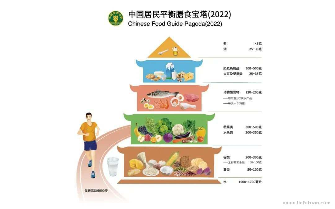 中国居民平衡膳食宝塔、餐盘（2022）图示修订和解析说明-猎富团