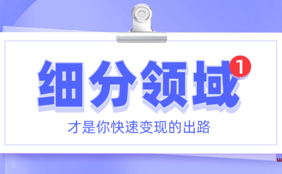 行业细分领域赚钱才是你快速盈利的出路