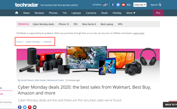 面包屑导航是什么意思(面包屑导航seo运用)