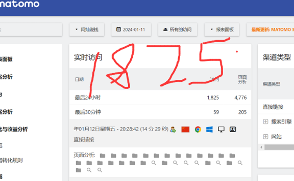 【01月12日】网站流量预计1825个IP 。网站持续被动收益，自动成交，天天被动收益